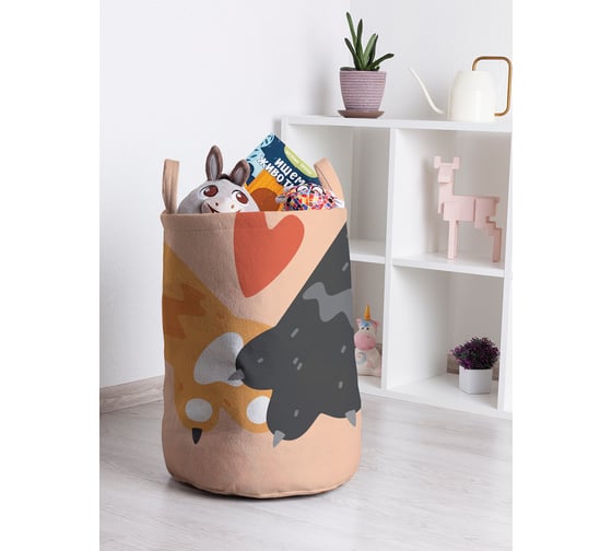 Изображение товара Корзина для игрушек JOYARTY Давай лапу 35x50 см toba_422679_M