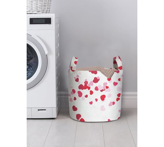 Изображение товара Корзина для хранения вещей JOYARTY Дождь из сердец 35x35 см gaba_422646_S