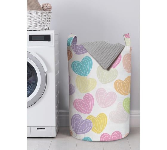 Изображение товара Корзина для хранения вещей JOYARTY Карамельные сердца 40x60 см gaba_422695_L