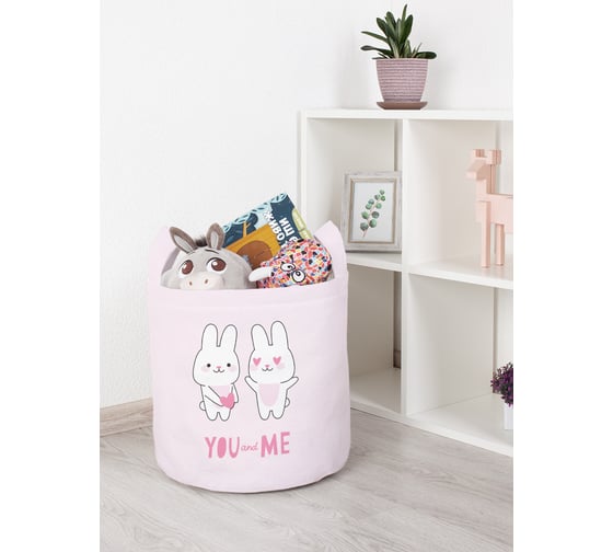 Изображение товара Корзина для игрушек JOYARTY Влюбленные зайцы 35x35 см toba_422702_S