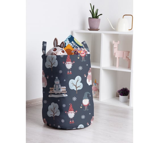 Изображение товара Корзина для игрушек JOYARTY снеговик в шапочке 35x50 см toba_419832_M