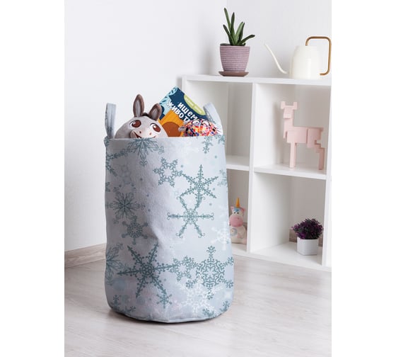 Изображение товара Корзина для игрушек JOYARTY иней снежинок 35x50 см toba_419800_M