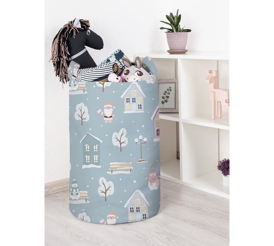 Изображение товара Корзина для игрушек JOYARTY дед мороз в деревне 40x60 см toba_419831_L