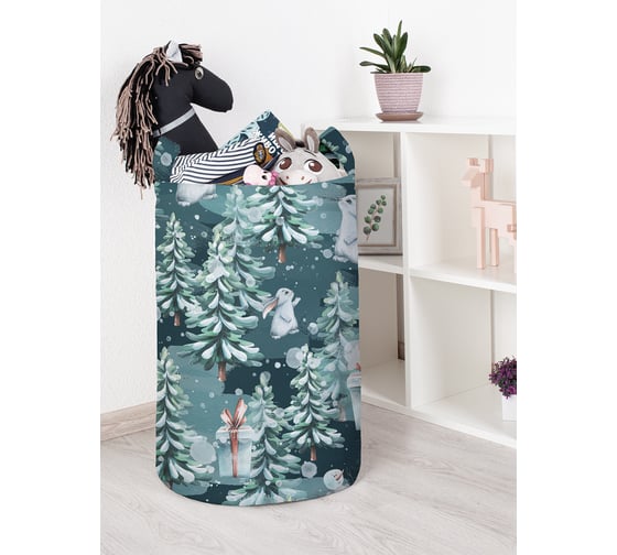 Изображение товара Корзина для игрушек JOYARTY зайчик в зимней сказке 40x60 см toba_419845_L