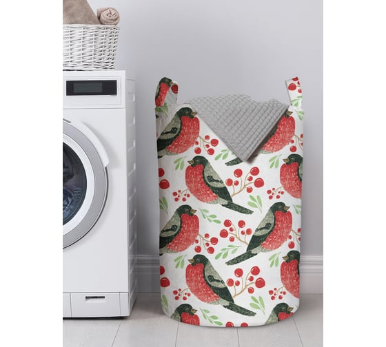 Изображение товара Корзина для хранения вещей JOYARTY снегири прилетели 40x60 см gaba_419848_L