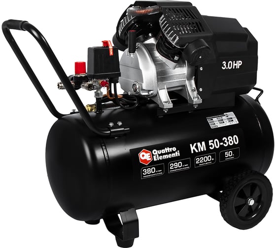 Изображение товара Поршневой масляный компрессор QUATTRO ELEMENTI KM 50-380 248-504