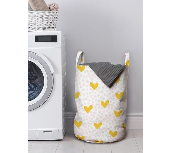Изображение товара Корзина для хранения вещей JOYARTY Желтые сердечки 35x50 см gaba_422717_M