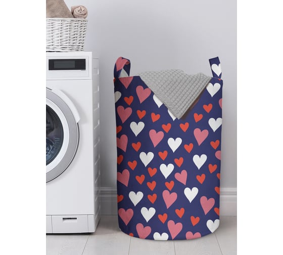 Изображение товара Корзина для хранения вещей JOYARTY Снегопад из сердец 40x60 см gaba_422628_L