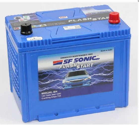 Изображение товара Автомобильный аккумулятор SF Sonic 6ст-70.0 (90d26l) FS-90D26L-ВН