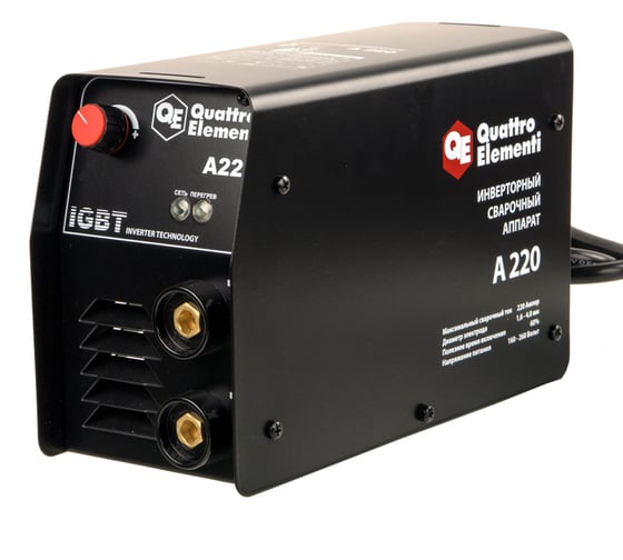 Изображение товара Инверторный аппарат электродной сварки QUATTRO ELEMENTI A 220 248-535