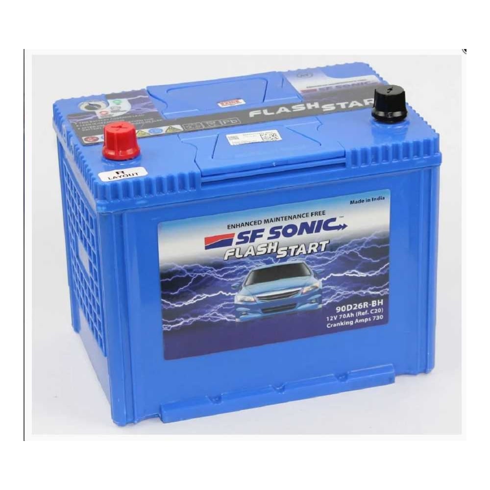 Изображение товара Автомобильный аккумулятор SF Sonic 6ст-70.1 (90d26r) для надежного запуска