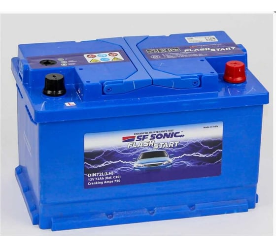 Изображение товара Автомобильный аккумулятор SF Sonic 6ст-72.0 низкий FS-DIN72L