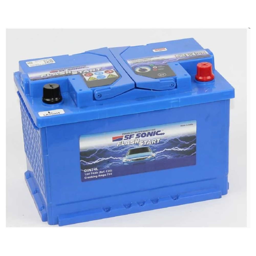 Изображение товара Автомобильный аккумулятор SF Sonic 6ст-74.0 FS-DIN74L 12В 74А*ч кальциевый