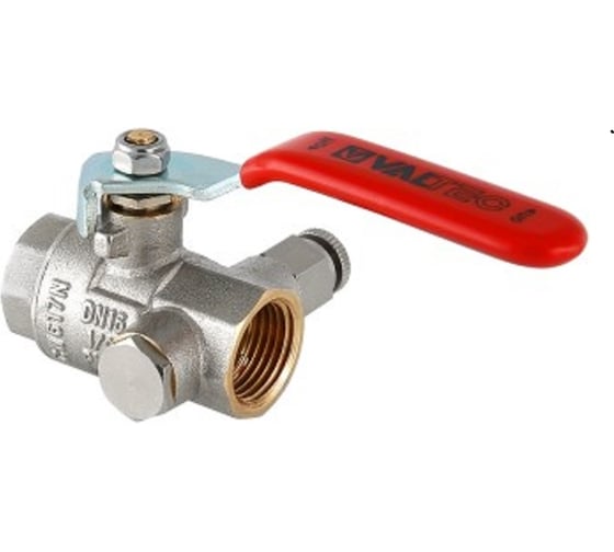 Изображение товара Шаровой кран с дренажом и воздухоотводчиком 1/2 вн.-вн. Valtec BASE VT.245.N.04