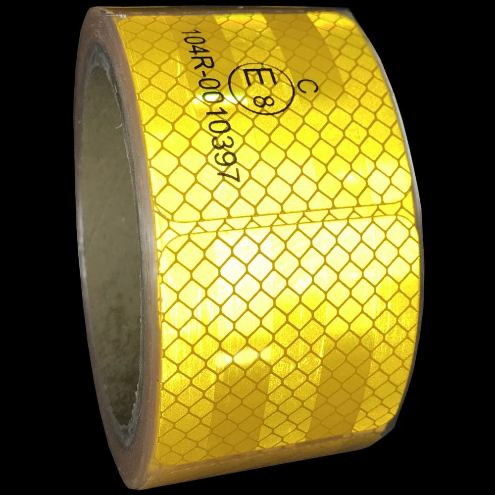 Изображение товара Световозвращающая сегментированная лента RTLITE RT-V104 50 мм х 5 м жёлтая