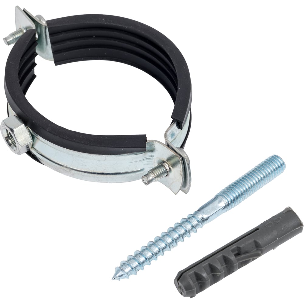 Изображение товара Металлический хомут Политэк 2" (59-65) в комплекте 35000002