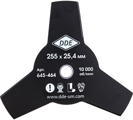Изображение товара Диск для триммера 3-х лопастной (255х25.4 мм) DDE 645-464