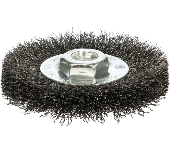 Изображение товара Щетка дисковая цилиндрическая с гофрированной стальной проволокой Мастер 072 (115 мм; М14) Профоснастка 20107002