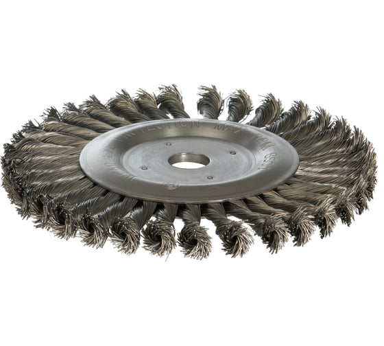 Изображение товара Щетка дисковая цилиндрическая со жгутовой стальной проволокой Мастер 076 (100 мм; 22.2 мм) Профоснастка 20108002