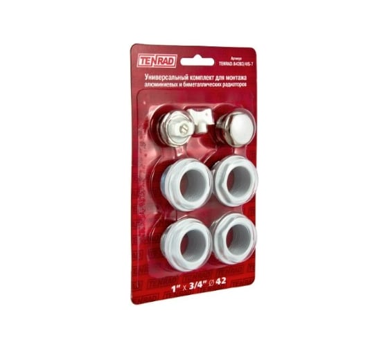 Изображение товара Универсальный комплект 1/2 без кронштейнов TENRAD для монтажа радиаторов Valtec TENRAD.В42B1