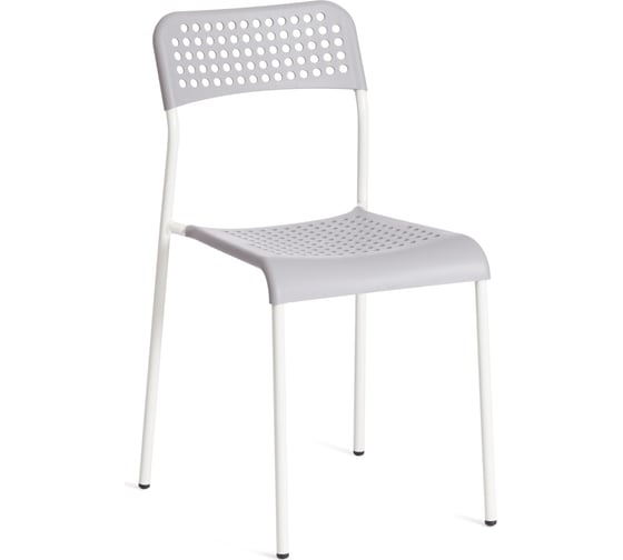 Изображение товара Стул Tetchair adde mod. c-049, 1 шт., металл/пластик, 39x49x78 см, grey (серый), white (белый) 19797