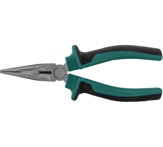 Изображение товара Изогнутые длинногубцы с двухкомпонентными рукоятками Jonnesway P1218 200мм 49415