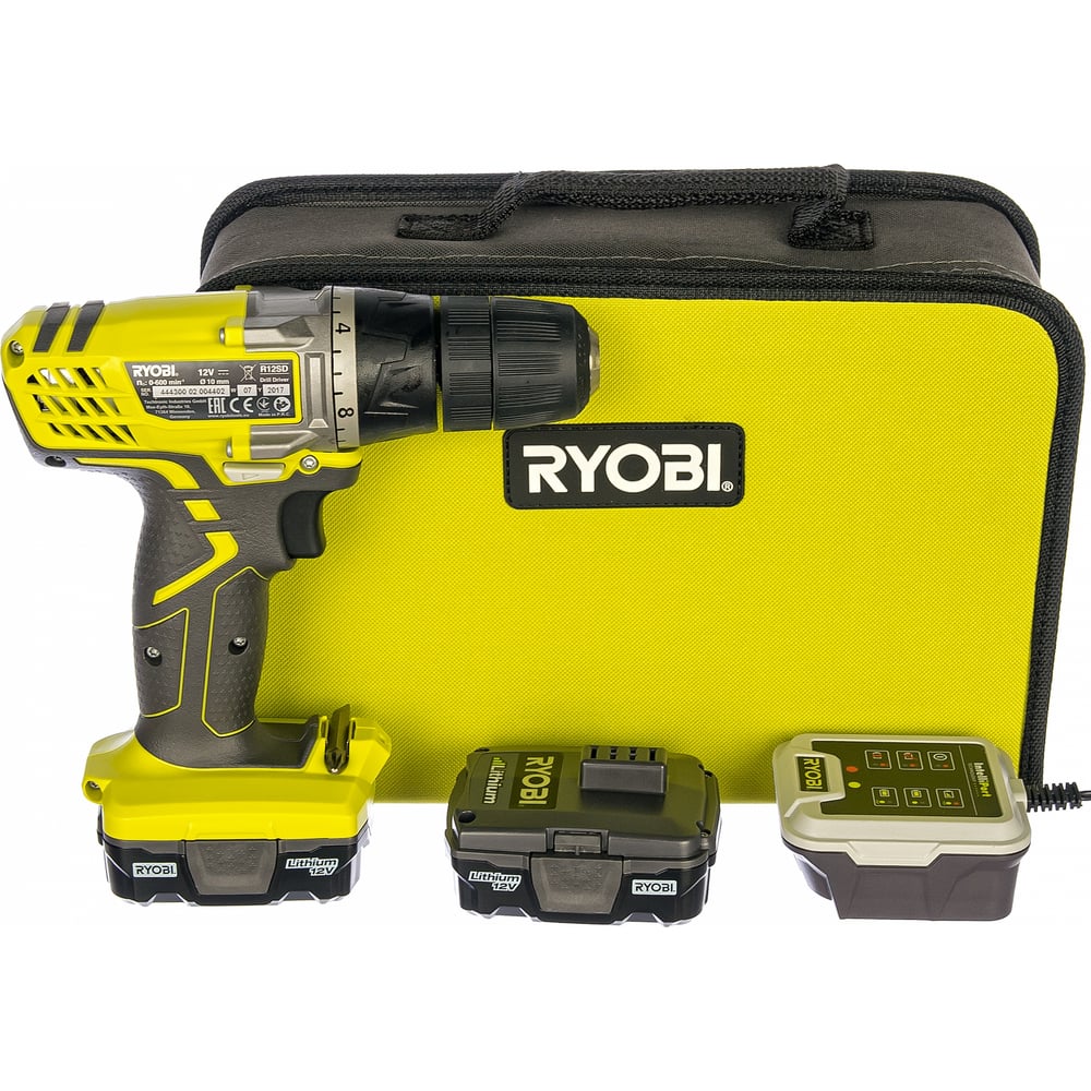 фото Дрель-шуруповерт ryobi r12sd-ll13s 5133002323