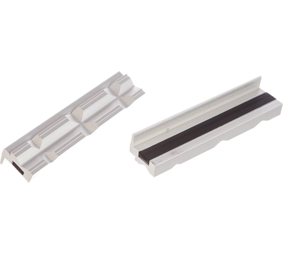 Изображение товара Губки алюминиевые с призмами N410P-125 (125 мм) для тисков NORGAU 073008125