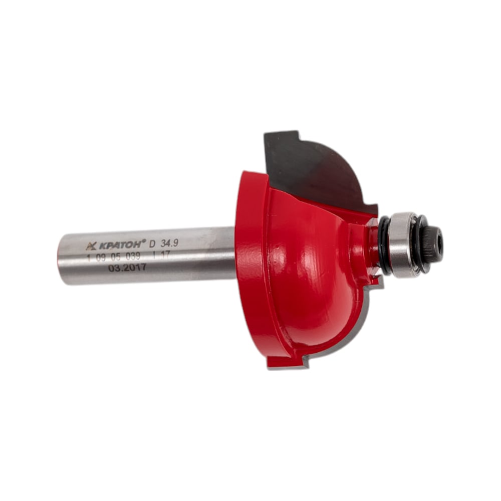 Изображение товара Кромочная калевочная фреза с подшипником 34.9 мм R9.5 мм 8 мм хвостовик Кролтон