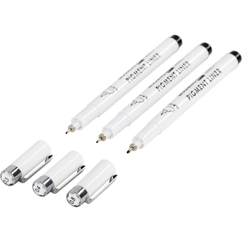 Капиллярные ручки линеры для рисования BRAUBERG акриловые маркеры для рисования и хобби brauberg