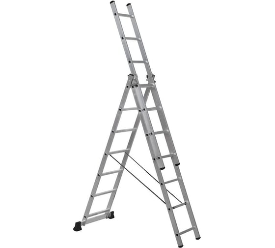 Изображение товара Универсальная алюминиевая трехсекционная лестница Topfort 3x7 ступеней 1688094