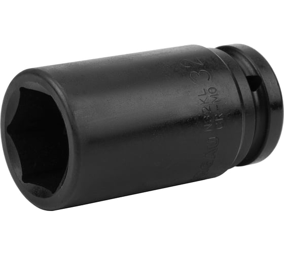 Изображение товара Головка торцевая удлиненная ударная 6-гранная, тип N32KL-32 (32 мм; 3/4") NORGAU 064064032