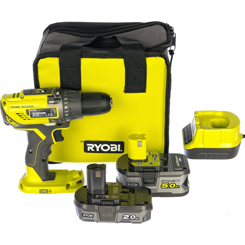 фото Компактная дрель-шуруповерт ryobi one+ r18dd3-252s 5133003353