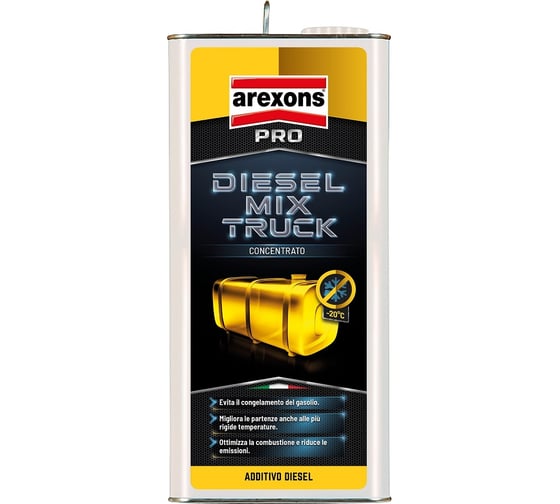 Изображение товара Антигель+многофункциональный очиститель дизельного двигателя AREXONS DIESEL MIX SPECIAL TRUCK 5000 мл, шт 9824