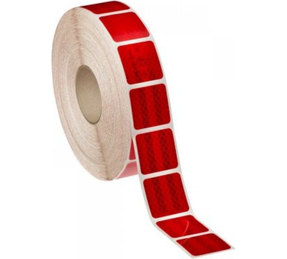 Изображение товара Световозвращающая пленка для маркировки ТС 3M Diamond Grade микропризматическая, сегментированная красная 51мм x 50м 3М 997-72S