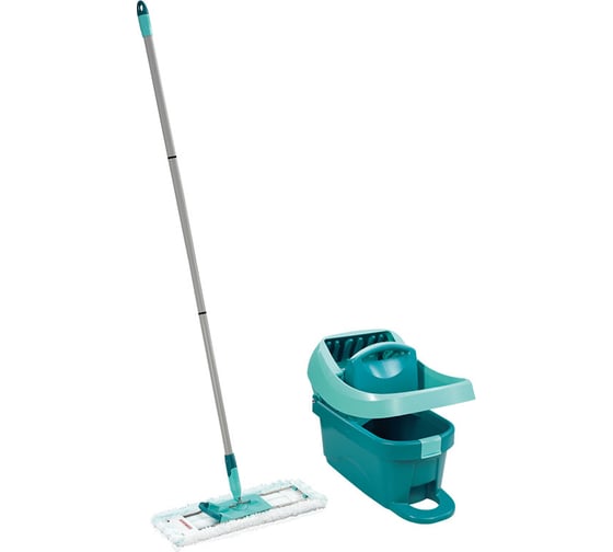 Изображение товара Набор: Ведро с прессом для отжима на роликах и швабра микрофибра Leifheit Profi XL 55096