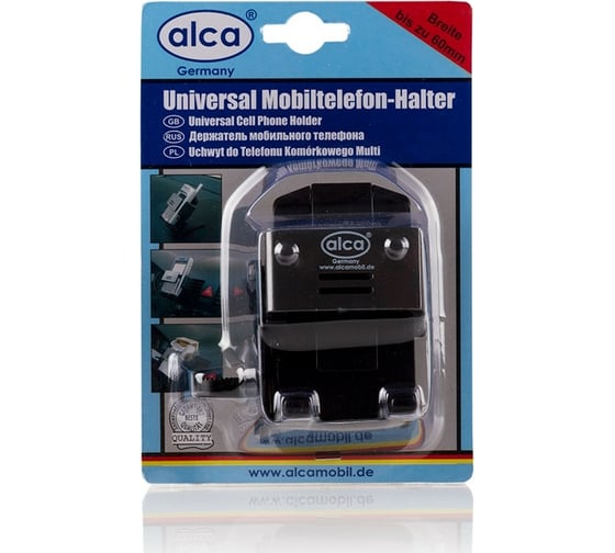 Изображение товара Держатель сотового телефона Alca ширина до 60 мм 528200
