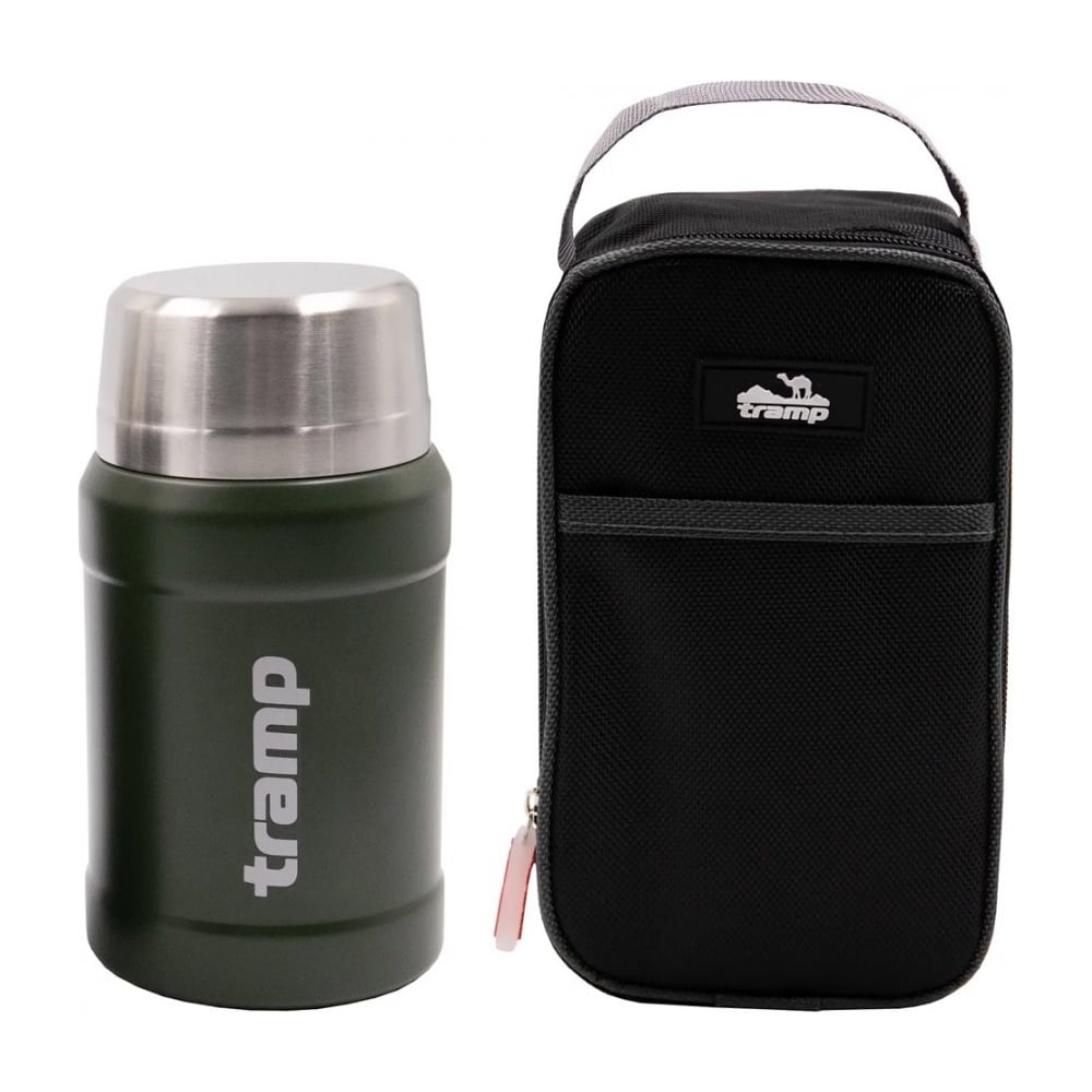 Изображение товара Термос с широким горлом Tramp 0.8 л оливковый вакуумная изоляция
