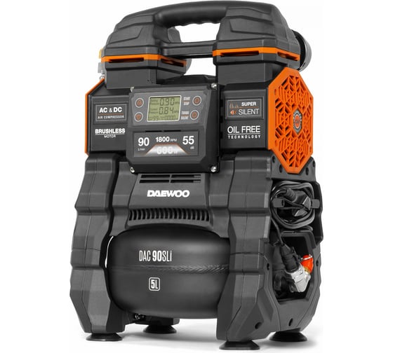 Изображение товара Поршневой аккумуляторный компрессор DAEWOO 21в/220в DAC 90S Li SET