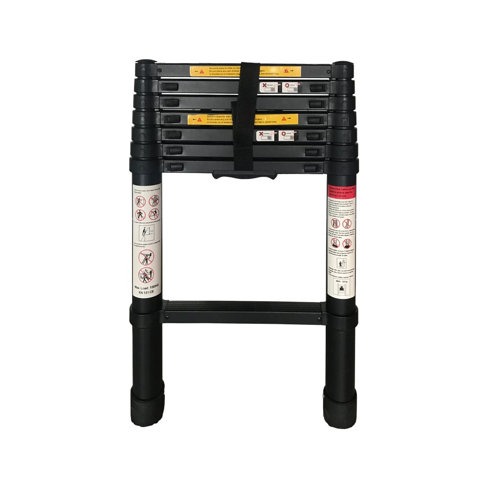 Изображение товара Телескопическая лестница Сорокин 2.35 м - легкая и мобильная лестница для работы на высоте