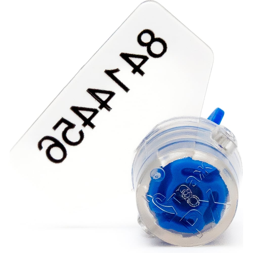 Изображение товара Пластиковые роторные номерные пломбы ООО Пломба.Ру, 1000 шт синего цвета