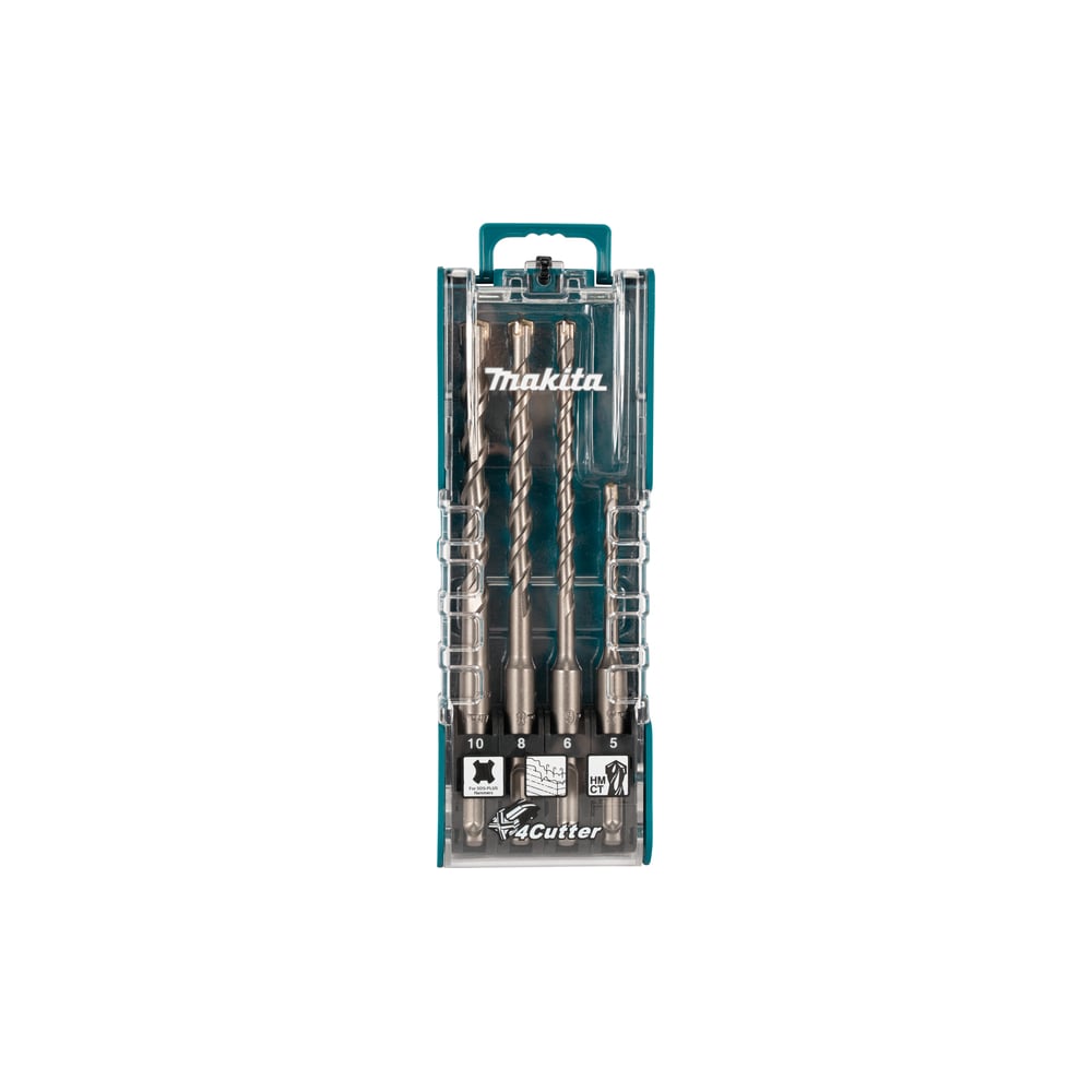 Изображение товара Набор буров 4Cutter Makita E-14249 5 6 8 10 мм SDS-plus