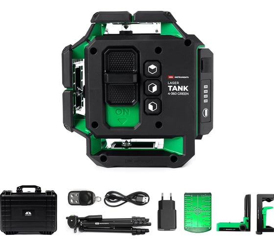 Изображение товара Профессиональный лазерный уровень ADA LaserTANK 4-360 GREEN ultimate edition А00632