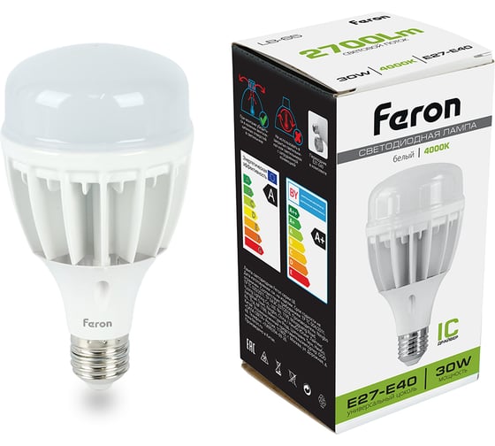 Изображение товара Светодиодная лампа 30W 230V E27 4000K Feron LB-65 25818