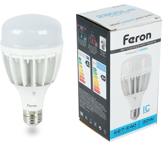 Изображение товара Светодиодная лампа 30W 230V E27 6400K Feron LB-65 25537