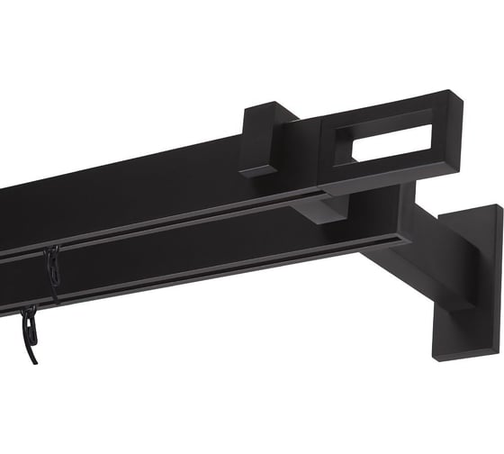 Изображение товара Двухрядный составной карниз Arttex Хай-тек черный, 320 см, Фрейм А0000029866