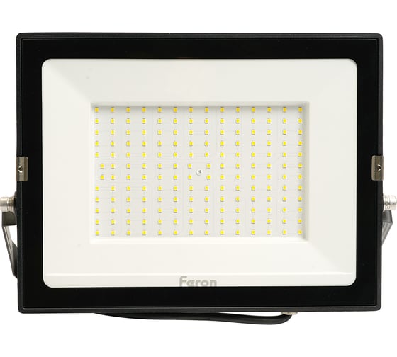 Изображение товара Светодиодный прожектор 2835 SMD 150W 6400K IP65 AC220V/50Hz, черный с матовым стеклом Feron LL-923 32104