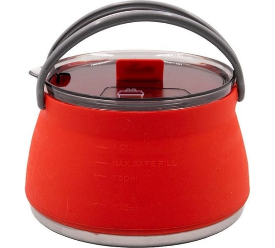 Изображение товара Складной силиконовый чайник Tramp 1 л, терракотовый TRC-125