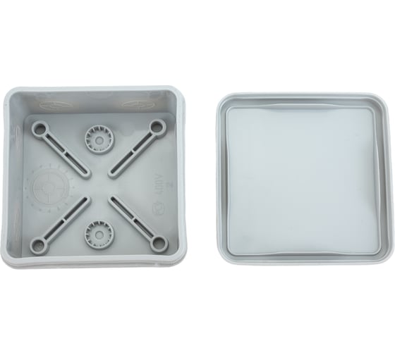 Изображение товара Распаячная коробка IEK км42435 о/п 80x80x40мм ip67 8 вв. серая UKO21-080-080-040-K41-66