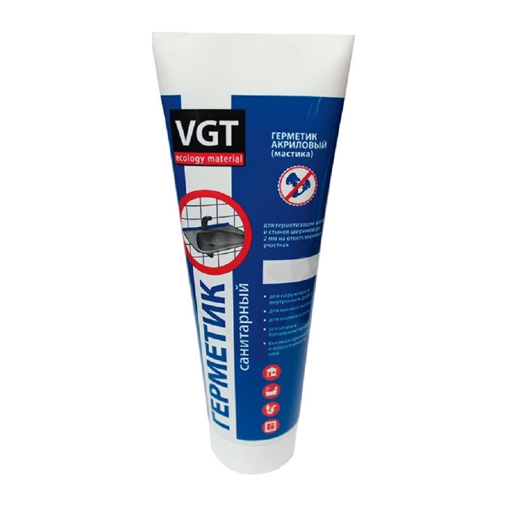 Акриловый мастика герметик для внутренних и наружных работ VGT силиконизированный герметик мастика для внут и нар работ vgt